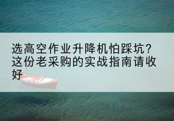 商城高空作业升降机厂家推荐-选高空作业升降机怕踩坑？这份老采购的实战指南请收好